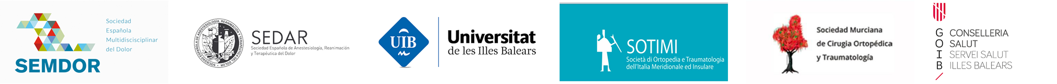 Partner organizations including SEMDOR, SEDAR, Universitat de les Illes Balears, SOTIMI, and GOIB